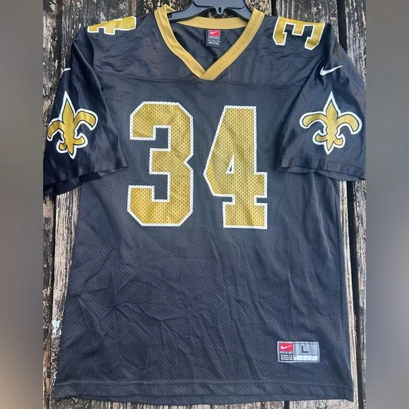 Vintage Nike New Orleans Saints Ricky Williams #34 Large Black